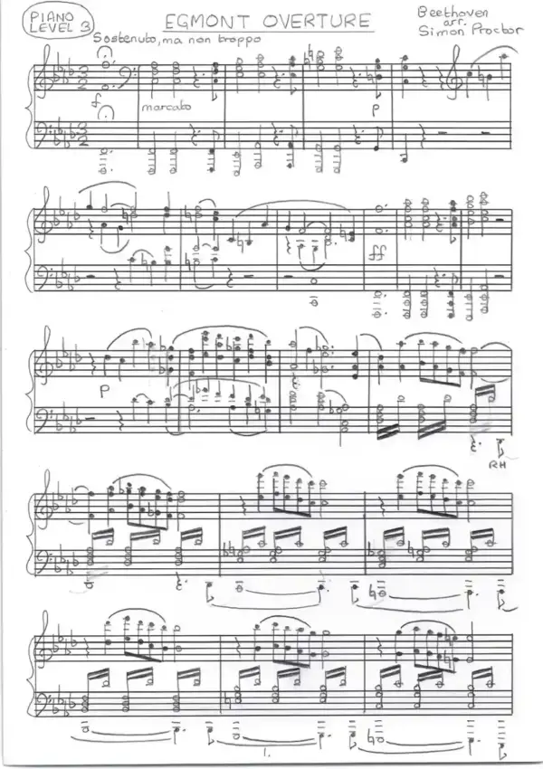Egmont Overture arranged for Piano - Level 3